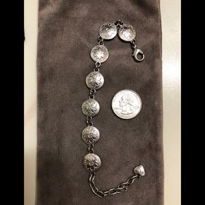 TARNISH FREE SILVER CONCHO LINK BRACELET